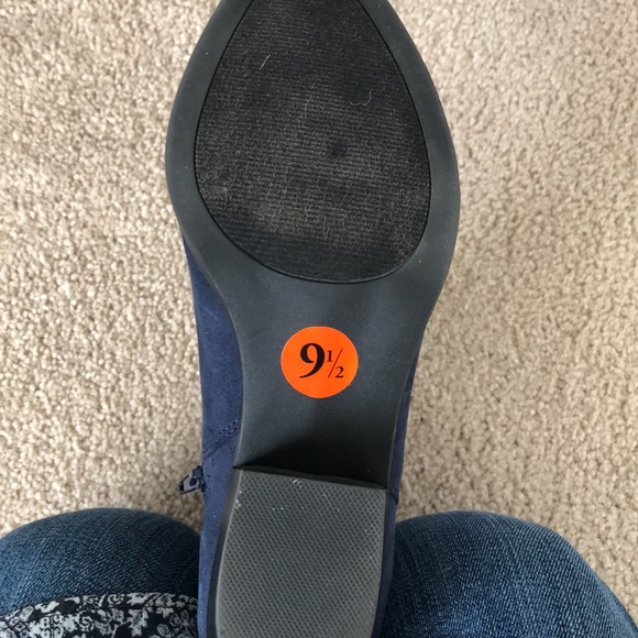 Navy blue ankle boots - Picture 2 of 5